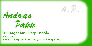 andras papp business card