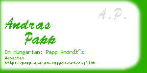 andras papp business card